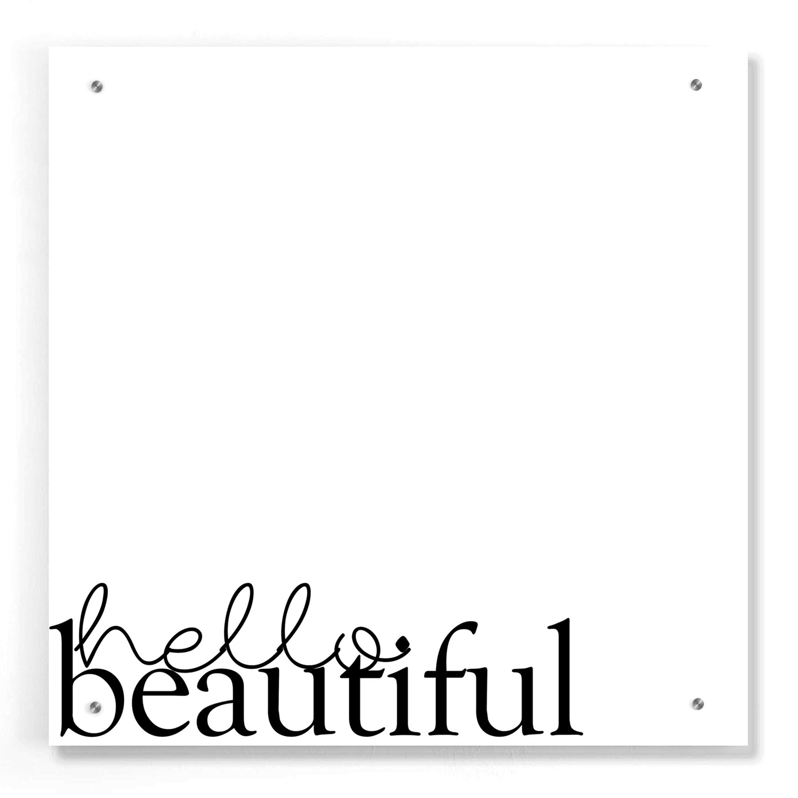 Anna Hambly 'Love Quotes IV' Acrylic Glass Wall Art - 24x24 Inches Modern Home Decor for Living Room, Bedroom & Office - Inspirational Quote Painting