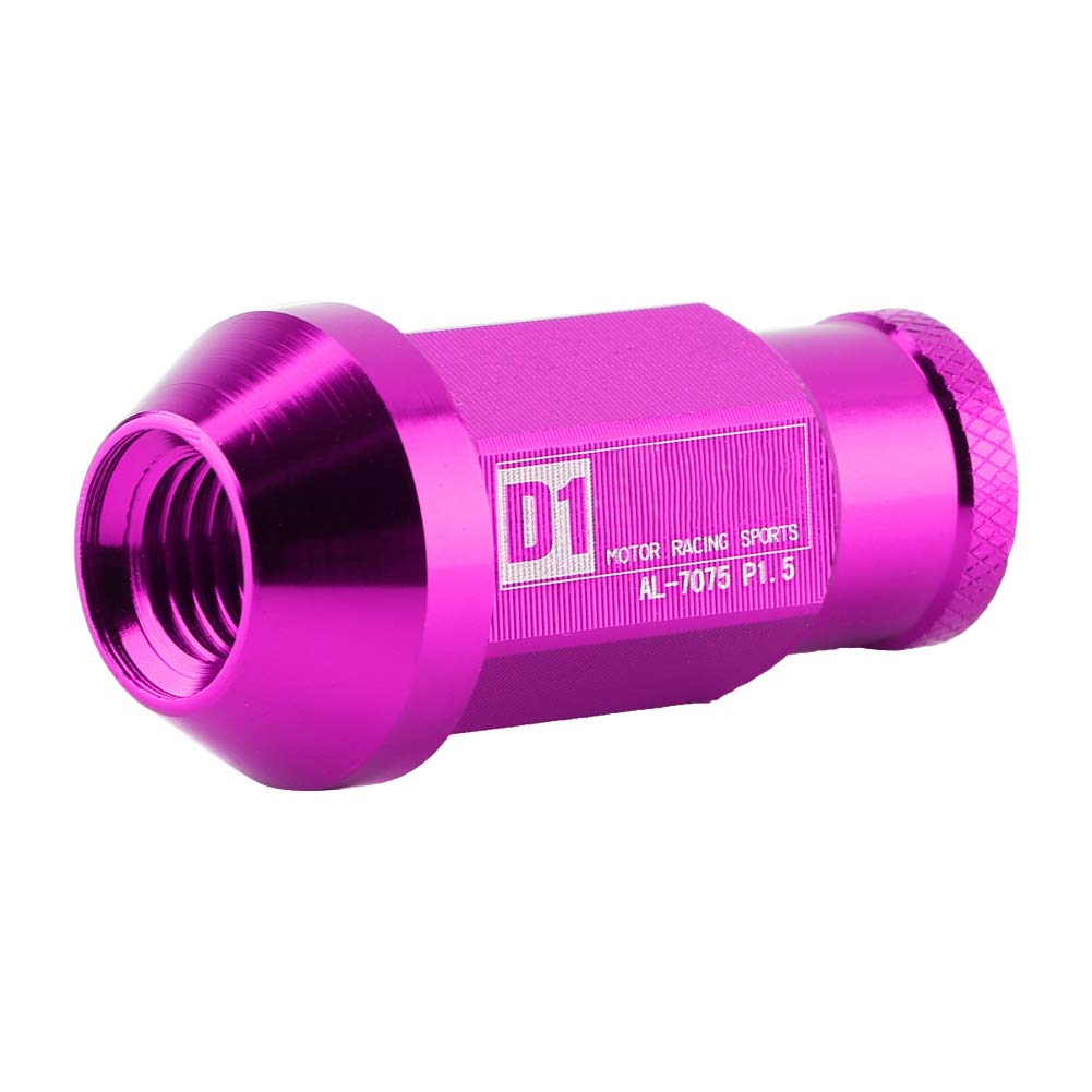 High-Performance M12x1.5 Racing Wheel Lug Nuts - Aluminum Alloy Black/Purple/Gold Car Tire Screws for Sports Cars & Tuner Vehicles - Perfect for Track Racing, Auto Shows & Performance Upgrades