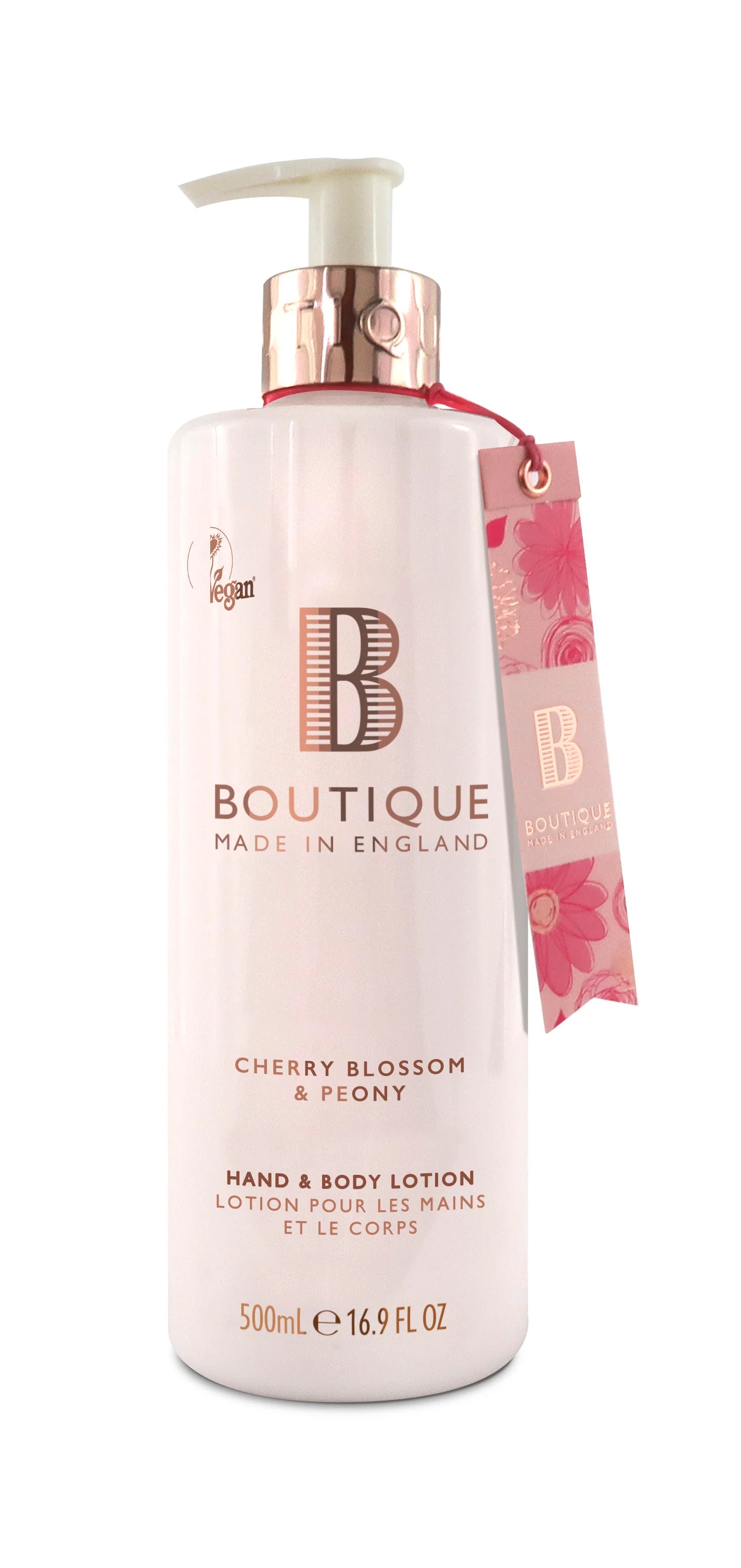 Grace Cole Cherry Blossom & Peony Hand & Body Lotion 500ml - Hydrating Moisturizer for Dry Skin, Luxurious Floral Scent - Perfect for Daily Skincare Routine & Gift Giving