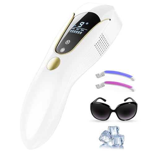 Professional IPL Laser Hair Removal Device for Women & Men - 3-in-1 Ice Cooling System, 9 Energy Levels, 3 Modes, 999,900 Flashes for Painless Permanent Hair Removal at Home | Perfect for Face, Legs, Arms, Bikini Line & Underarms