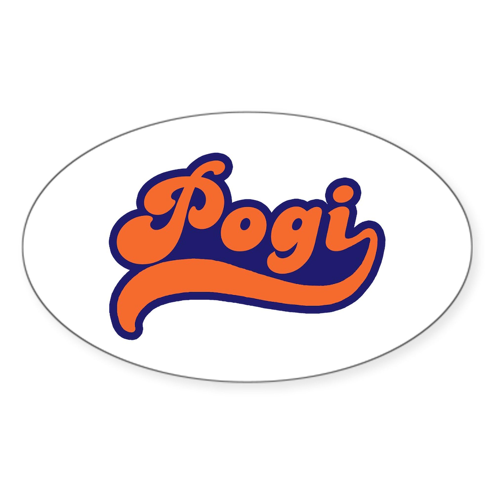 Pogi Oval Car Bumper Sticker - Durable Decal for Vehicles & Laptops