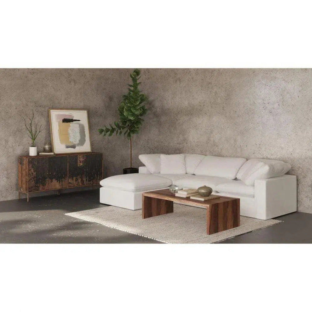 5-Piece Performance Terra White Modular Sectional Sofa Set - Modern Living Room Furniture for Home & Office Comfort