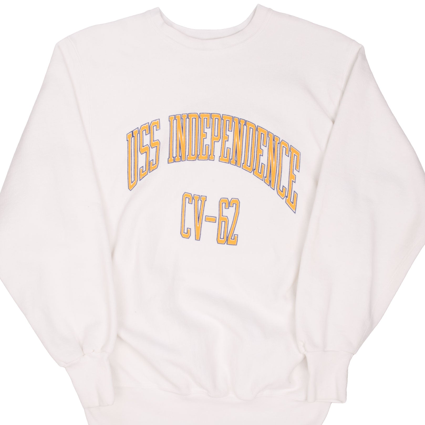 Vintage USN USS Independence CV62 Reverse Weave Sweatshirt - Medium Size, Made in USA - Perfect for Military Enthusiasts & Vintage Collectors