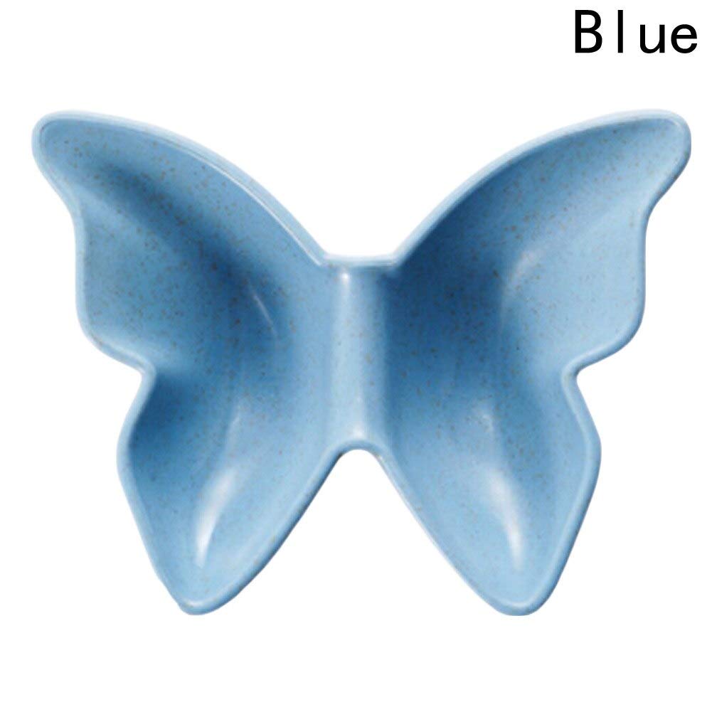 1PC Creative Butterfly-Shaped Wheat Straw Seasoning Dish - Japanese Sauce, Vinegar, Pickle & Snack Small Plate (Color 04) - Perfect for Sushi, Salad, Appetizers & Party Serving