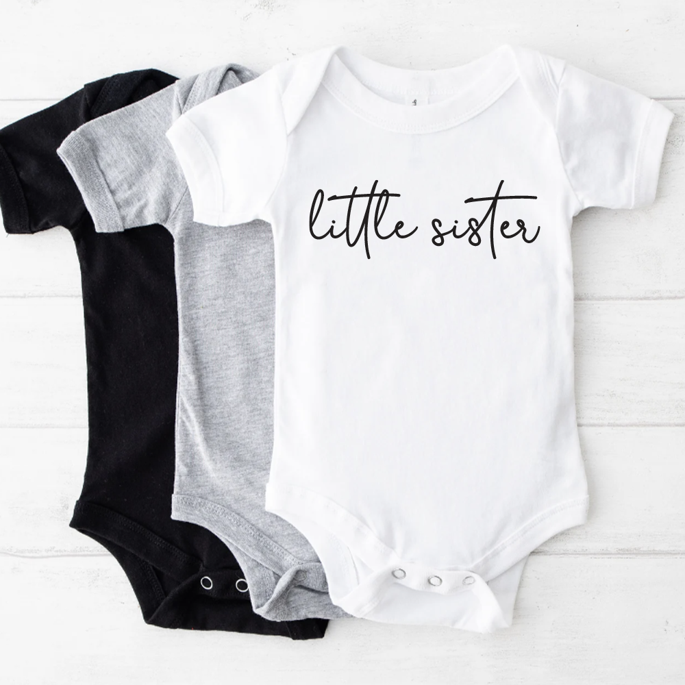 Big & Little Siblings Matching Baby Bodysuits - Cute Sibling Outfits for Newborns & Toddlers - Perfect for Family Photos & Special Occasions