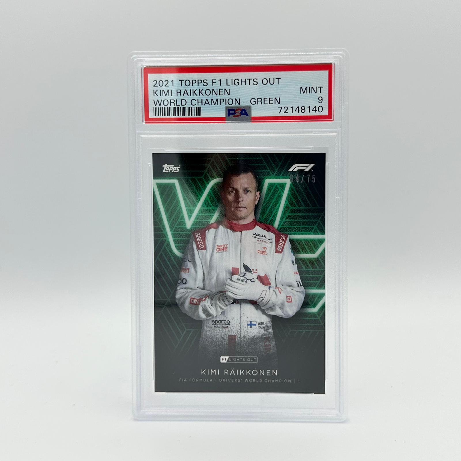 PSA 9 2007 Kimi Raikkonen Formula 1 World Champion Trading Card - 64/75 Limited Edition - Perfect for F1 Memorabilia Collectors & Motorsport Fans