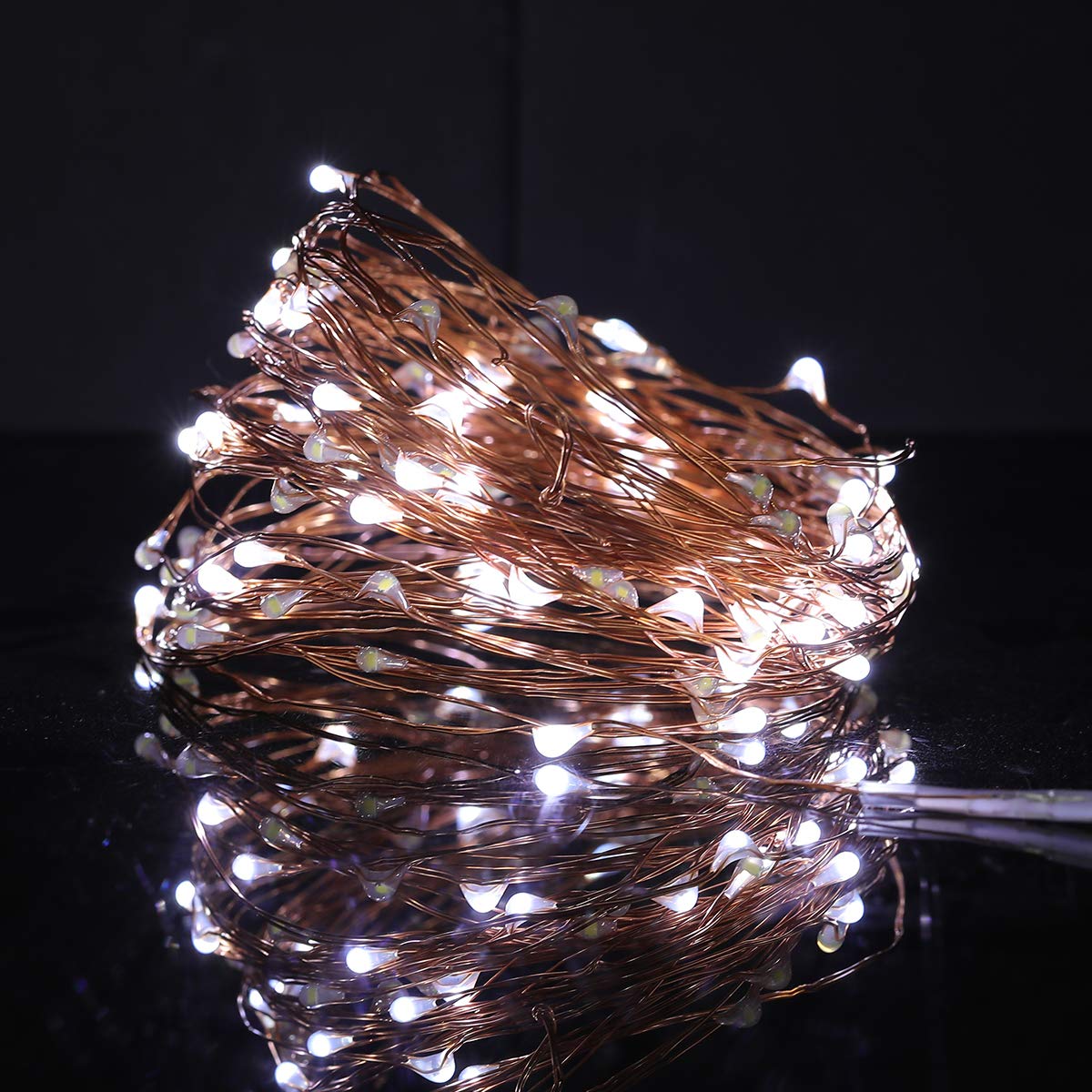 2 Pack LED String Lights - 33ft Battery Operated Mini Fairy Lights with Copper Wire, Cool White Starry Lights for Bedroom, Christmas, Wedding & Party Decorations | Perfect for Indoor/Outdoor Home Decor, Garden, DIY Projects and Special Events
