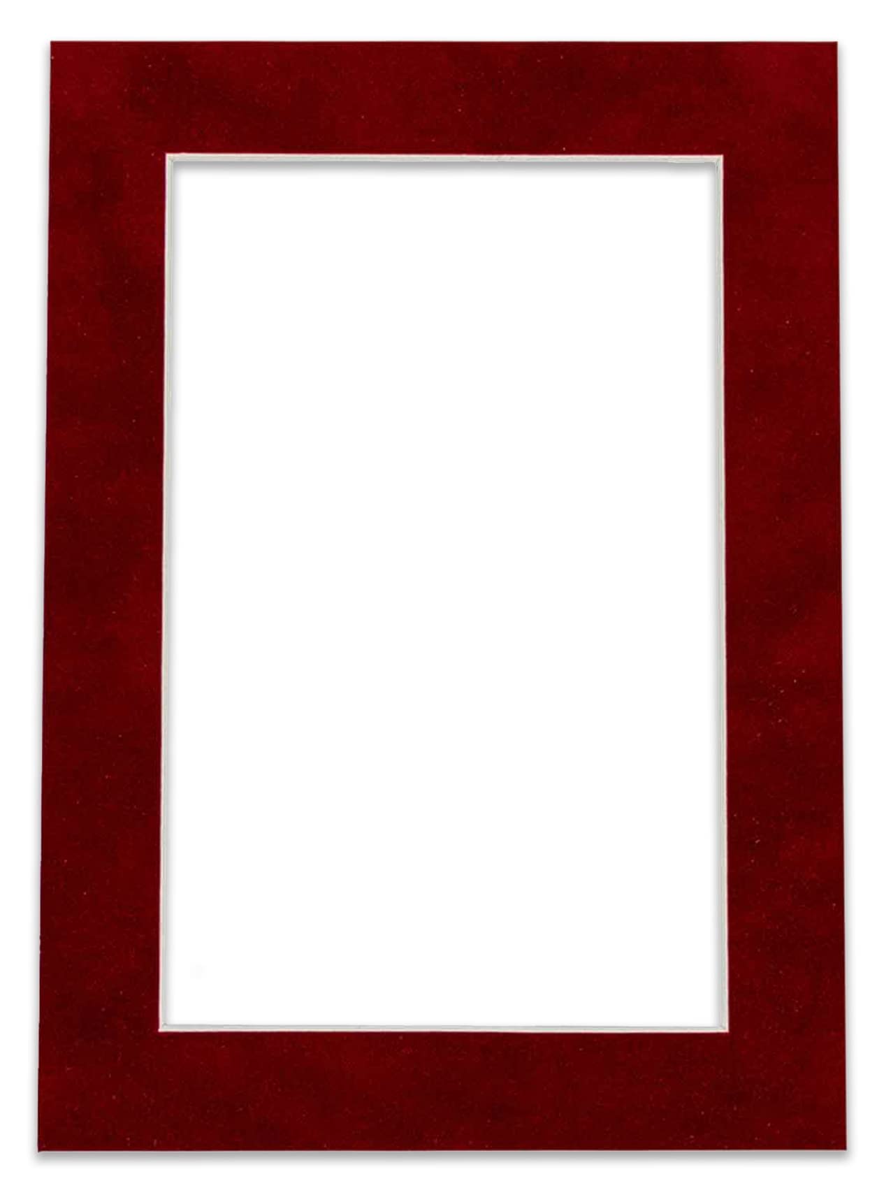 22x28 Acid-Free Bright Red Suede Precut Matboard with Backing Board - Bevel Cut for 19x24 Photos - 4-Ply Thickness - Includes Crystal Clear Self-Seal Photo Mat Bag - Perfect for Picture Framing, Photo Displays, and Artwork Preservation
