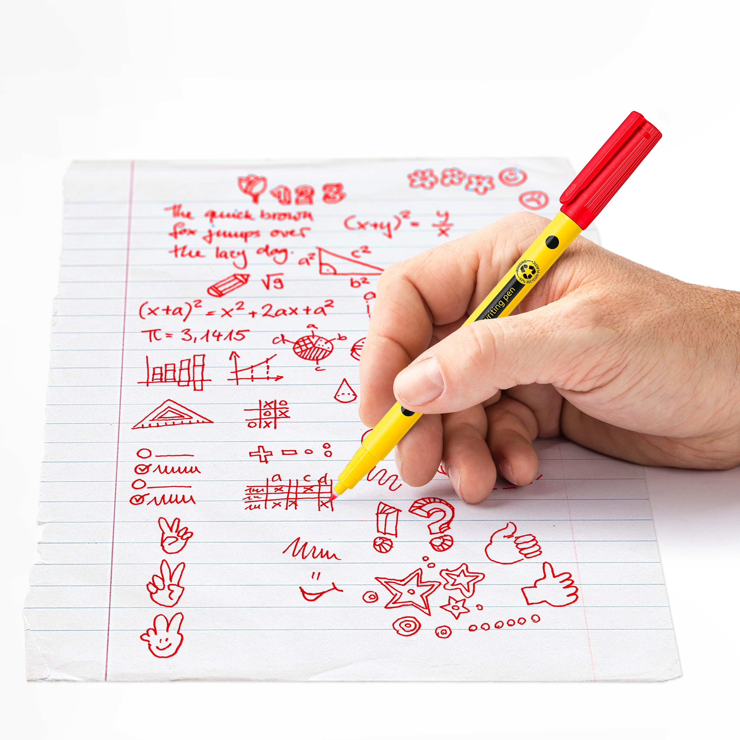 STAEDTLER Noris Fineliner Pens - Premium Fine Tip Writing & Drawing Pens (Red) - Perfect for Sketching, Note Taking, Bullet Journaling & Art Projects