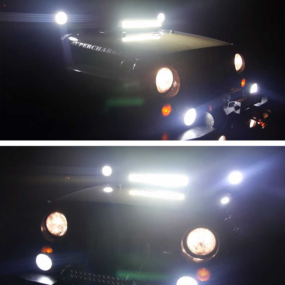 100W 21 LED Light Bar with Hood Mounting Bracket & Wiring Kit - Compatible with 2007-2017 Jeep Wrangler JK - Off-Road, Camping & Night Driving Lighting Upgrade