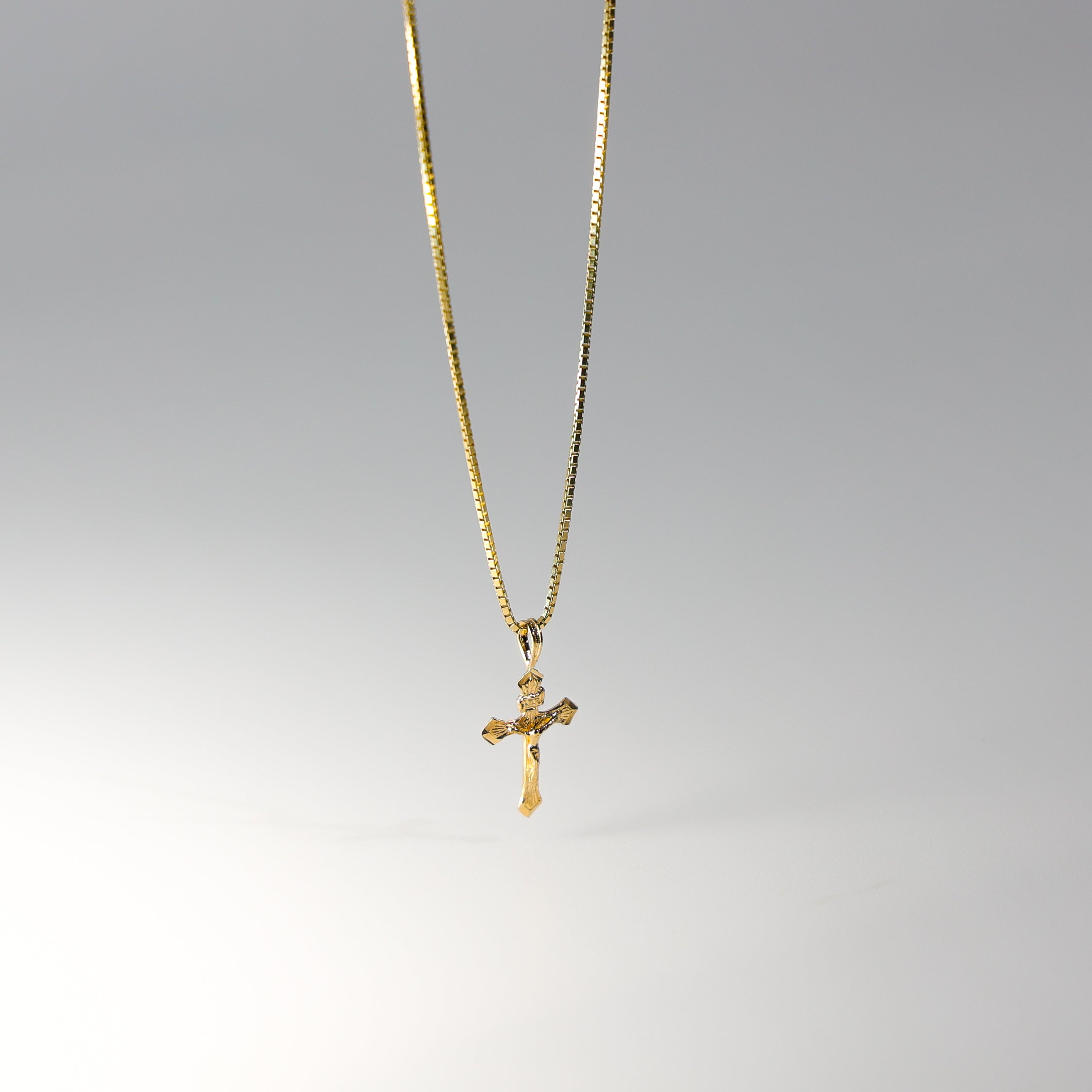 Gold Crucifix Cross Religious Pendant Necklace - Model 1008 | Perfect for Christian Gifts, Baptism, First Communion & Everyday Faith Jewelry