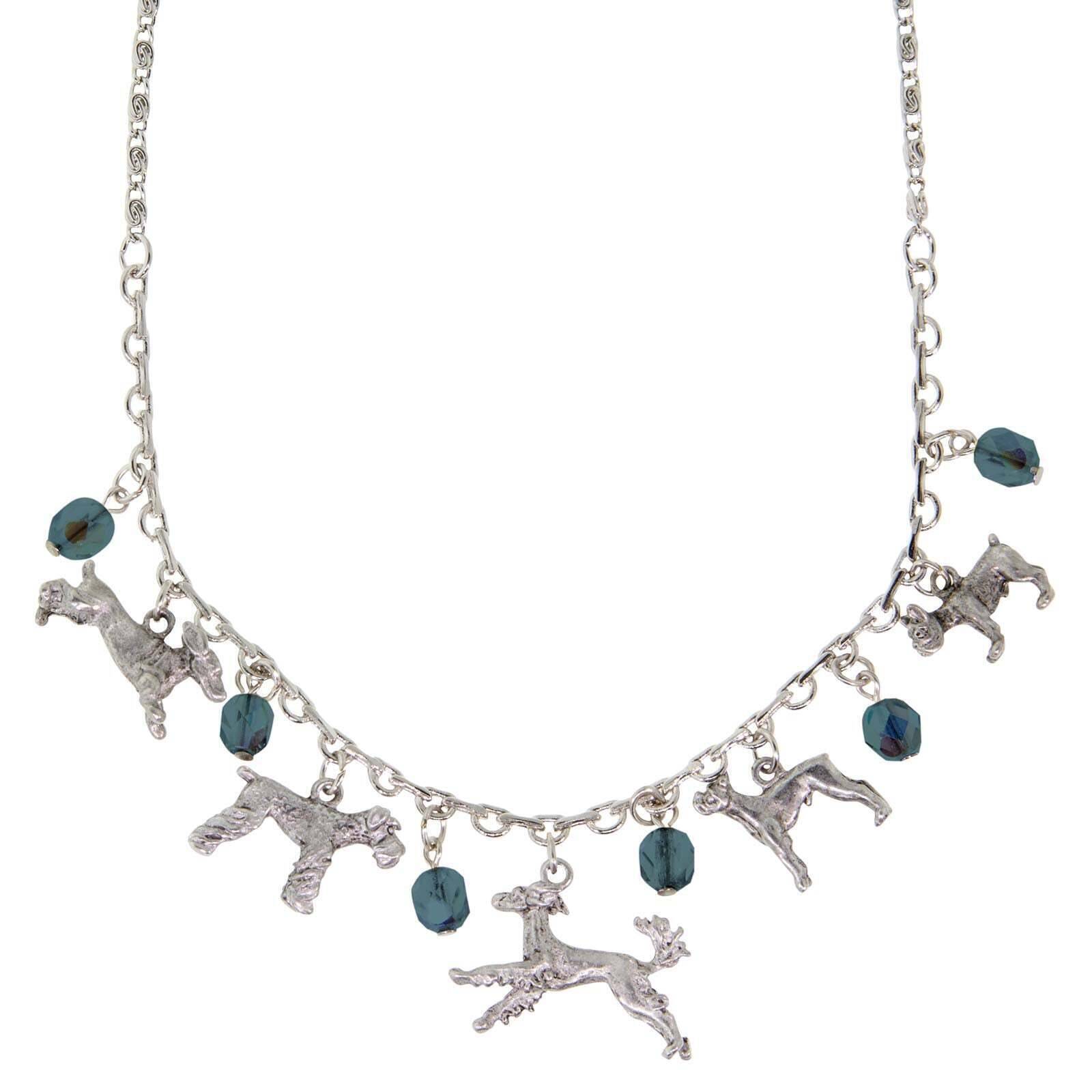 1928 Jewelry Beaded Multi Dog Drop Necklace - 16