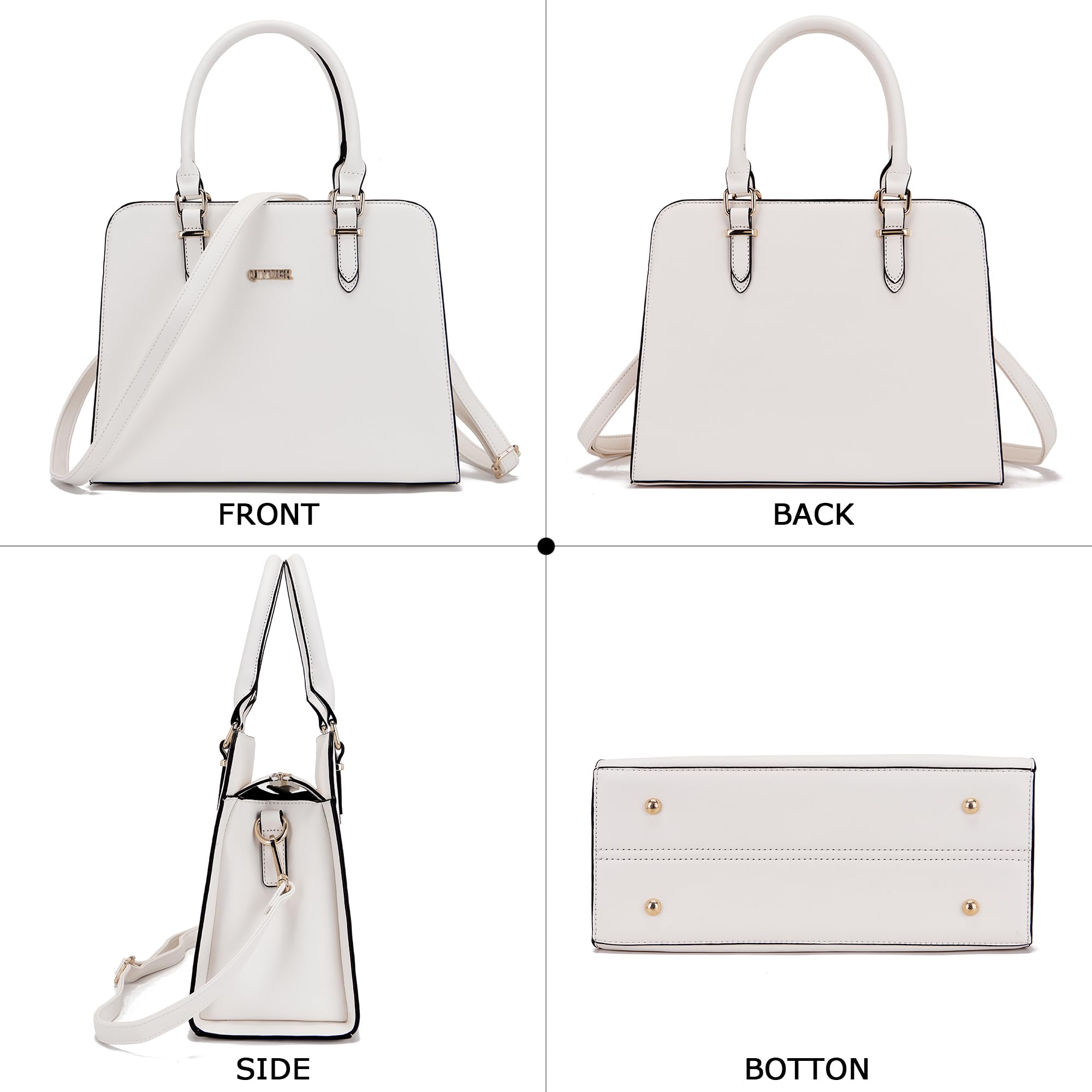 Stylish Qiyuer Women's Satchel Purse & Wallet Set - Top Handle Work Tote Bag (2-Piece) - Perfect for Office, Travel & Everyday Use