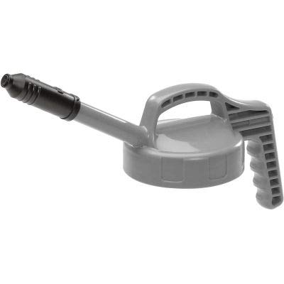Oil Safe Stretch Spout Lid - Leak-Proof Grey Bottle Cover for Kitchen & Garage Storage | Durable Silicone Spout for Oil, Water & Liquids | Perfect for Cooking, DIY Projects & Workshop Use