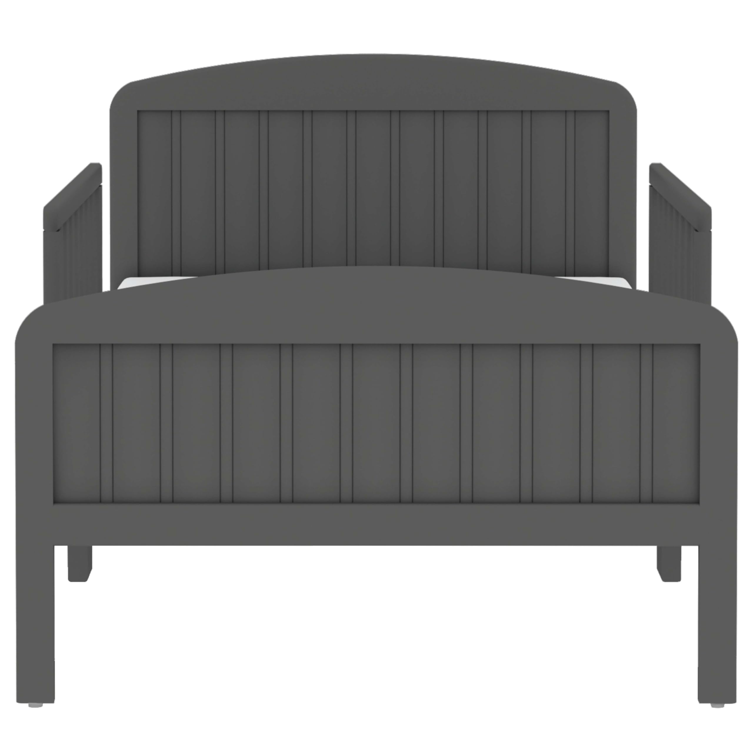 Harrisburg Solid Wood Toddler Bed with Safety Rails - Modern Transitional Design for Kids Bedroom - Fits Crib Mattress, Low Profile Grey Toddler Bed for Safe & Comfortable Sleep Transition from Crib to Big Kid Bed