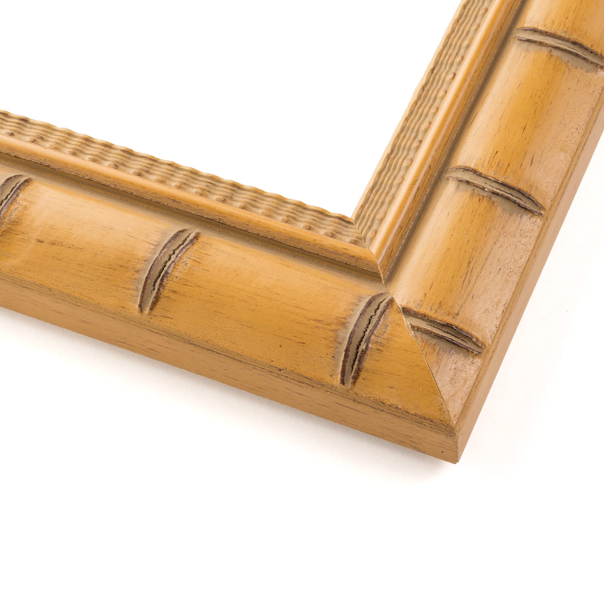 23x32 Inch Natural Brown Bamboo Wood Picture Frame - 1.5 Inch Wide Rustic Photo Frame with 0.5 Inch Depth | Includes UV Protective Acrylic, Foam Backing & Hanging Kit | Perfect for Wall Art, Family Photos, Office Decor & Home Gallery Displays