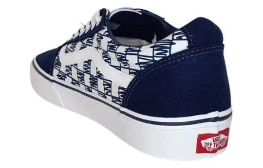 Vans Men's Ward Low Navy Scribble Skate Shoes - Casual Sneakers for Streetwear & Everyday Comfort