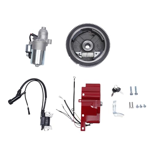 Electric Start Kit Flywheel Starter Motor Ignition Switch for Honda GX240 8HP & GX270 9HP Engines - US Stock - Perfect for Lawn Mowers, Generators, and Small Engine Repairs