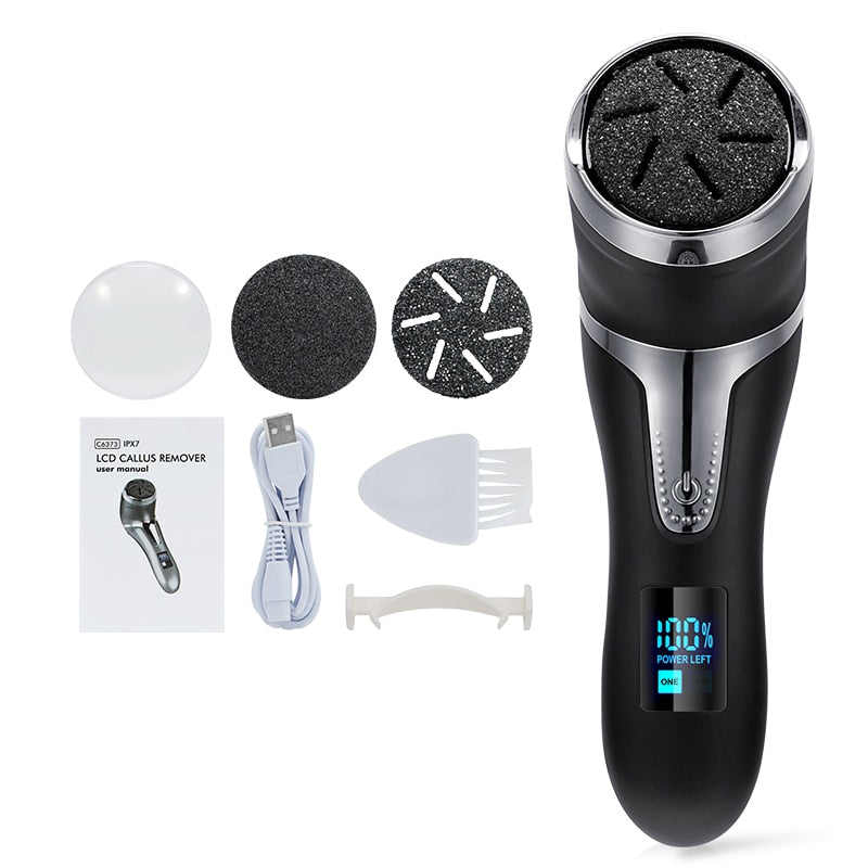 Rechargeable Electric Foot Callus Remover for Smooth Feet - Cordless Pedicure Tool for Dead Skin Removal at Home - Perfect for Dry Cracked Heels & Calluses Care