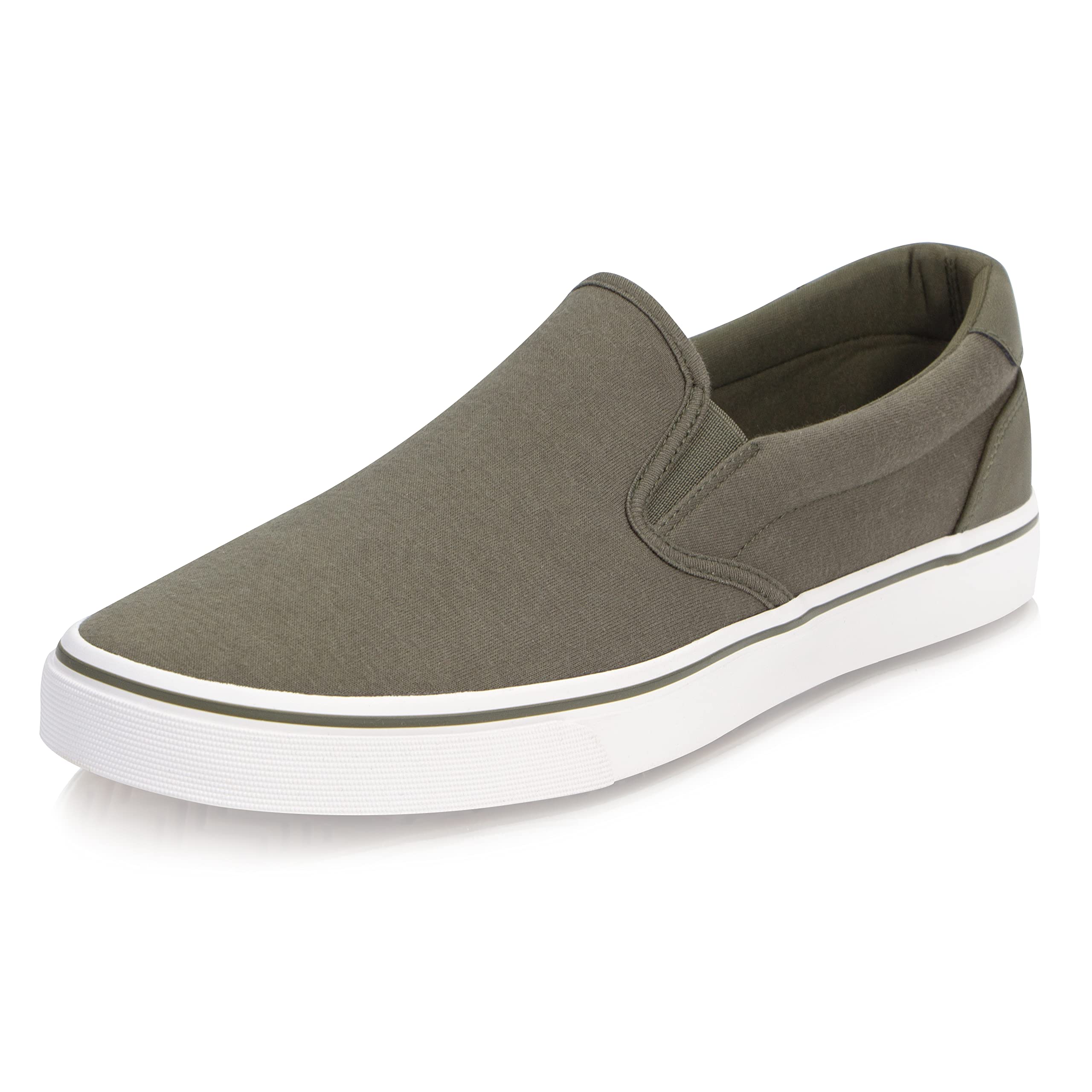 Men's Black Canvas Sneakers - Low Top Classic Casual Shoes with Soft Cushioned Insole | Comfortable Walking & Dress Shoes for Everyday Wear, Work & Outdoor Activities