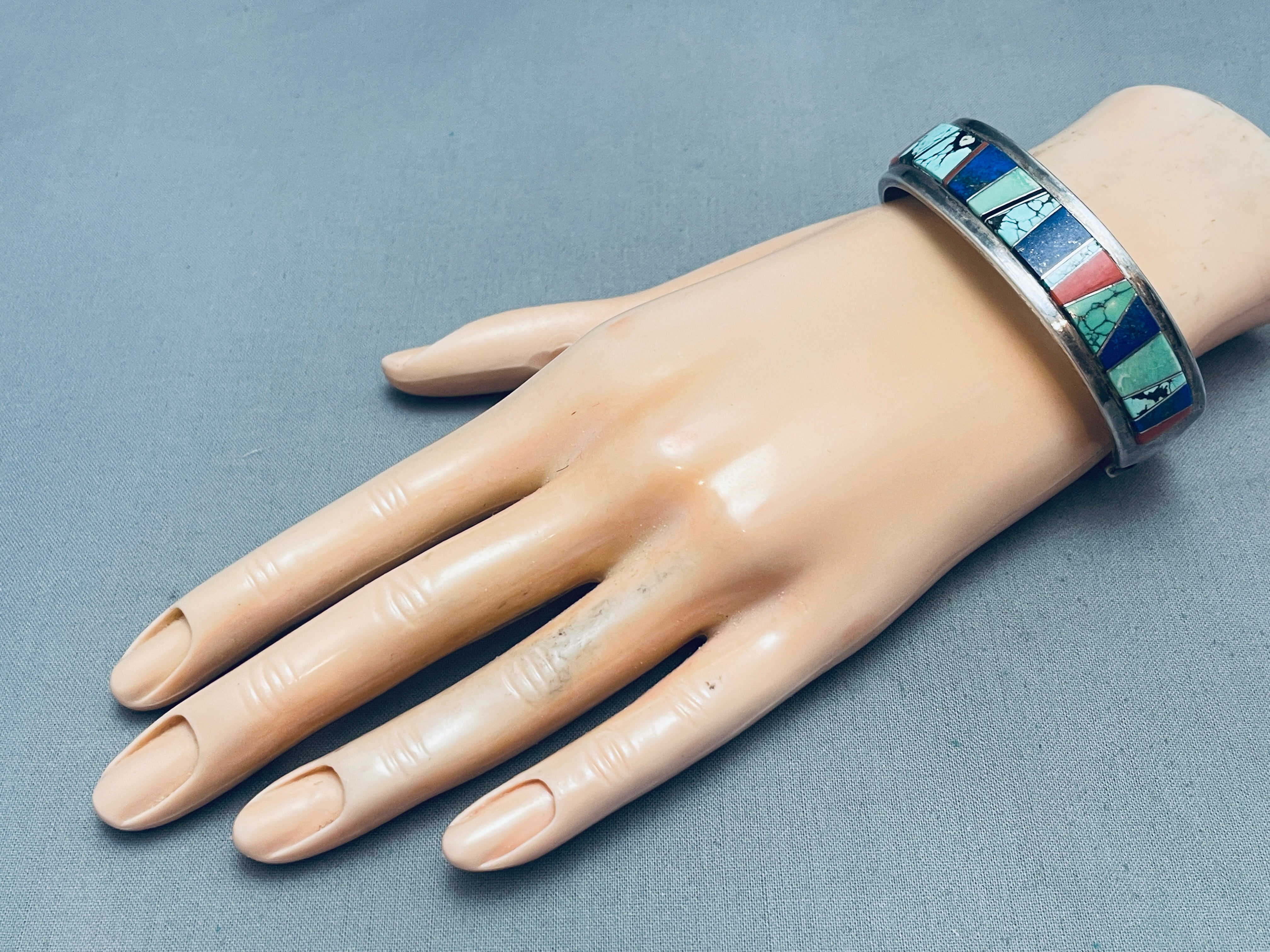 6.5 Inch Vintage Navajo Sterling Silver Bracelet by Abraham Begay - Handmade Native American Jewelry for Women - Perfect for Boho, Festival & Everyday Wear