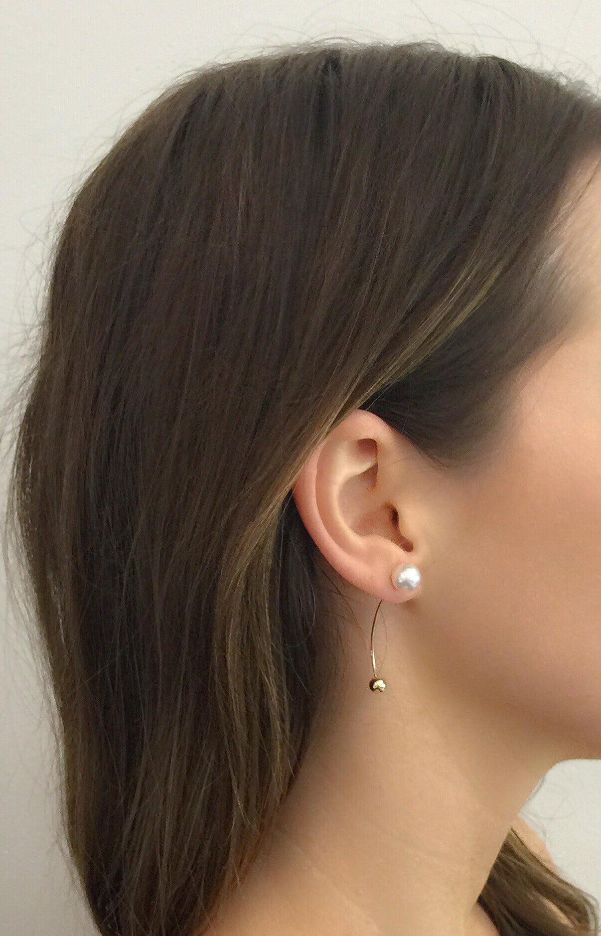 Exquisite Akoya Pearl Bar Earrings for Women - Elegant & Timeless Jewelry Gift for Her - Perfect for Weddings, Parties & Special Occasions
