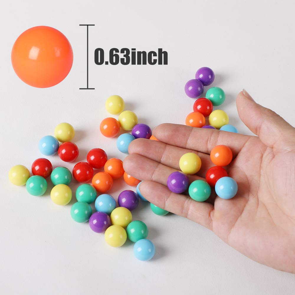 60 Pcs 16mm Replacement Marble Balls for Chinese Checkers & Marble Run Games - 6 Vibrant Colors - Perfect for Board Games, Kids STEM Toys & Family Game Night Activities