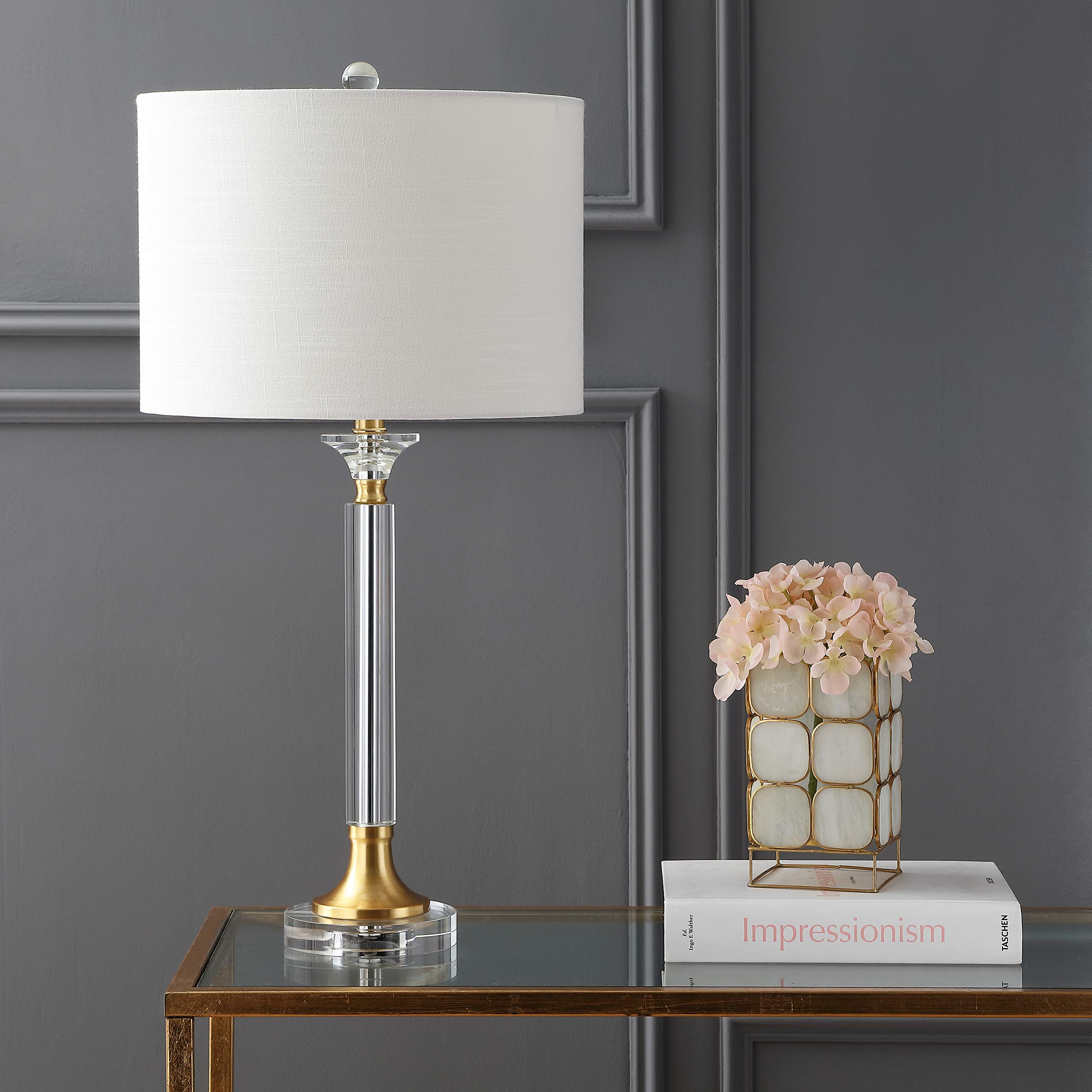 Set of 2 JONATHAN Y JYL5039A-SET2 Crystal & Metal LED Table Lamps - 28
