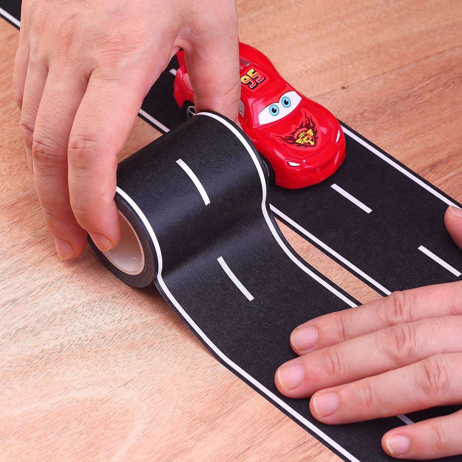 Black Toy Car Race Track Tape - 2.4