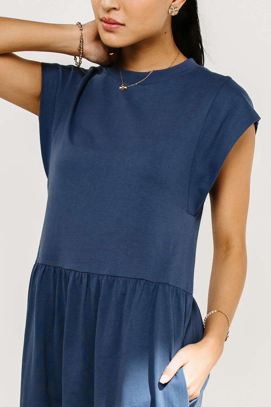 Louie Midi Dress in Indigo - Elegant Casual & Party Wear for Women | Perfect for Date Nights, Office & Special Occasions | FINAL SALE