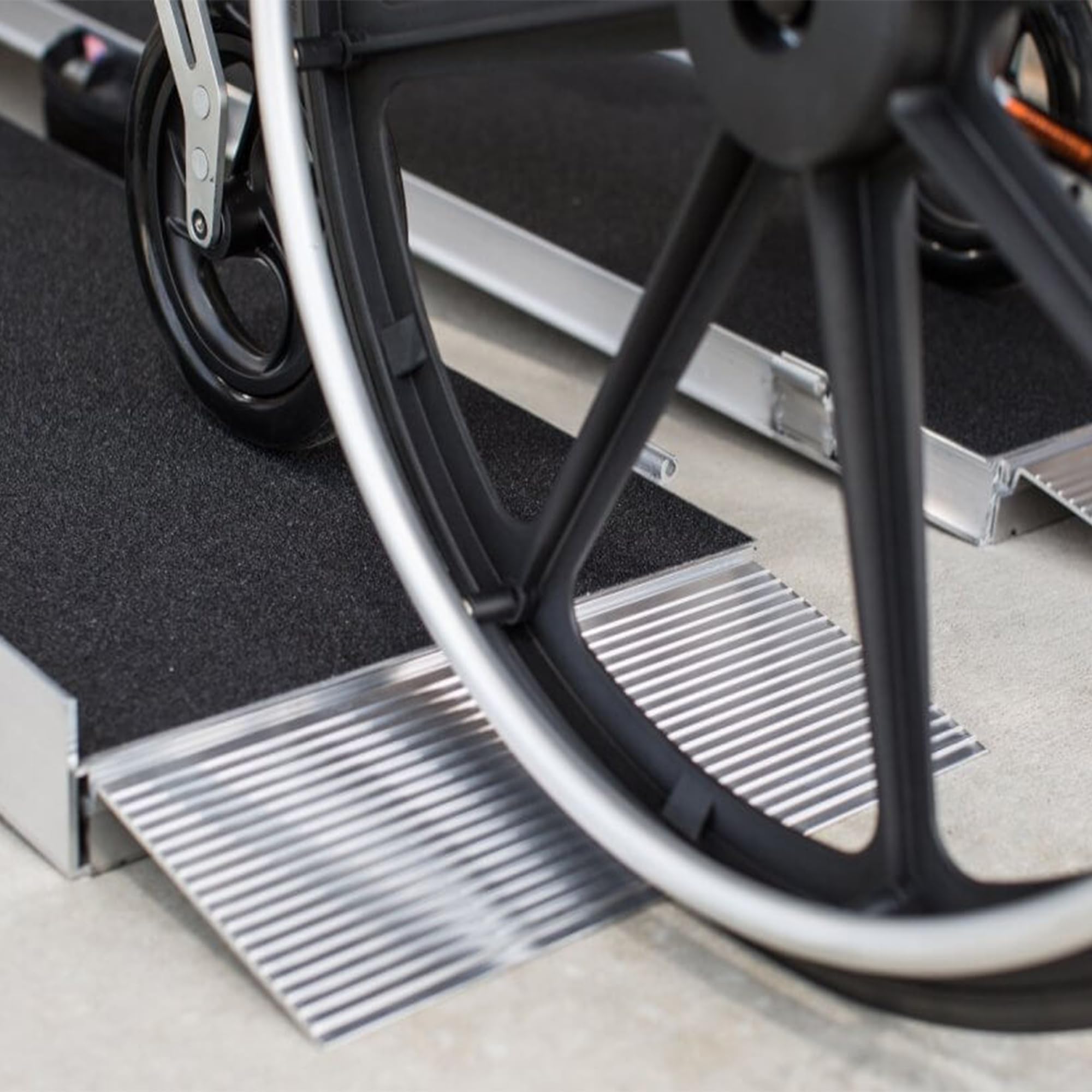 EZ-ACCESS 3 Ft Suitcase Singlefold Portable Ramp with Slip-Resistant Surface & Self-Adjusting Bottom Transition Plates - Lightweight Aluminum Wheelchair Ramp for Home, Vehicles, and Mobility Access