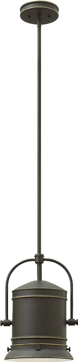 10W Pullman 1-Light Mid Foyer Light Fixture in Oil Rubbed Bronze - Perfect for Entryway, Hallway, and Staircase Lighting