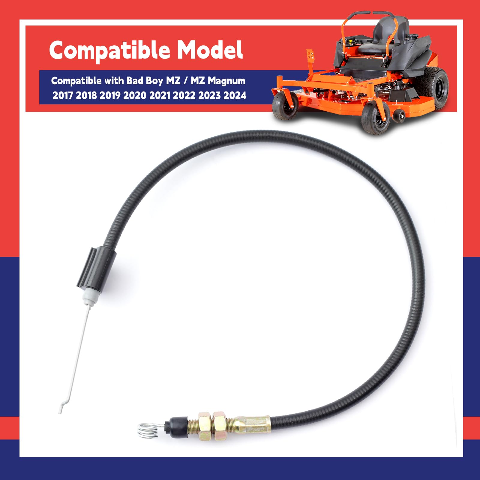 Bad Boy Magnum MZ Lawn Mower Brake Cable Replacement 064-8057-17 (Fits 2017-2024 Models) - Durable OEM Compatible Part for Smooth Mowing Performance