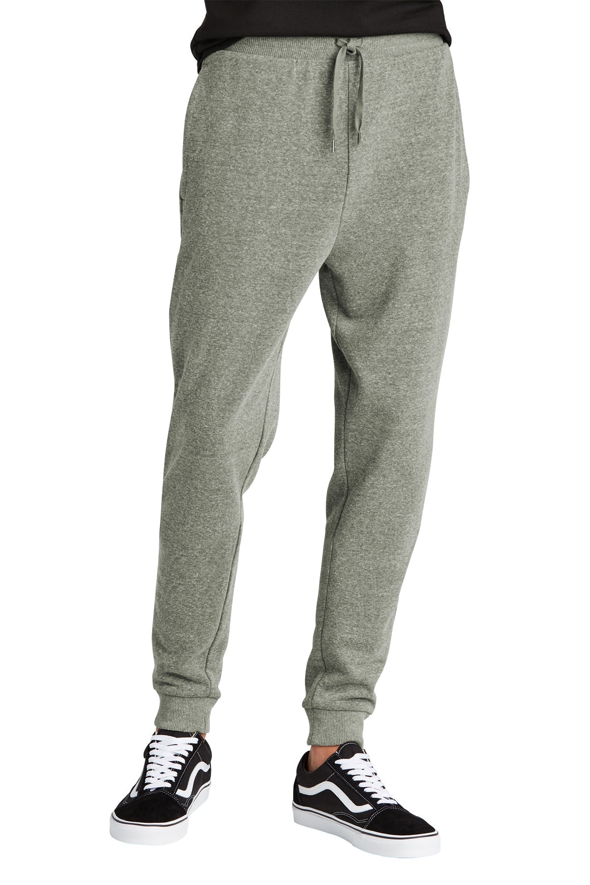 District Men's Perfect Tri Fleece Joggers - Soft & Comfortable Fleece Pants for Men, Grey Frost - Ideal for Lounge, Workout & Casual Wear