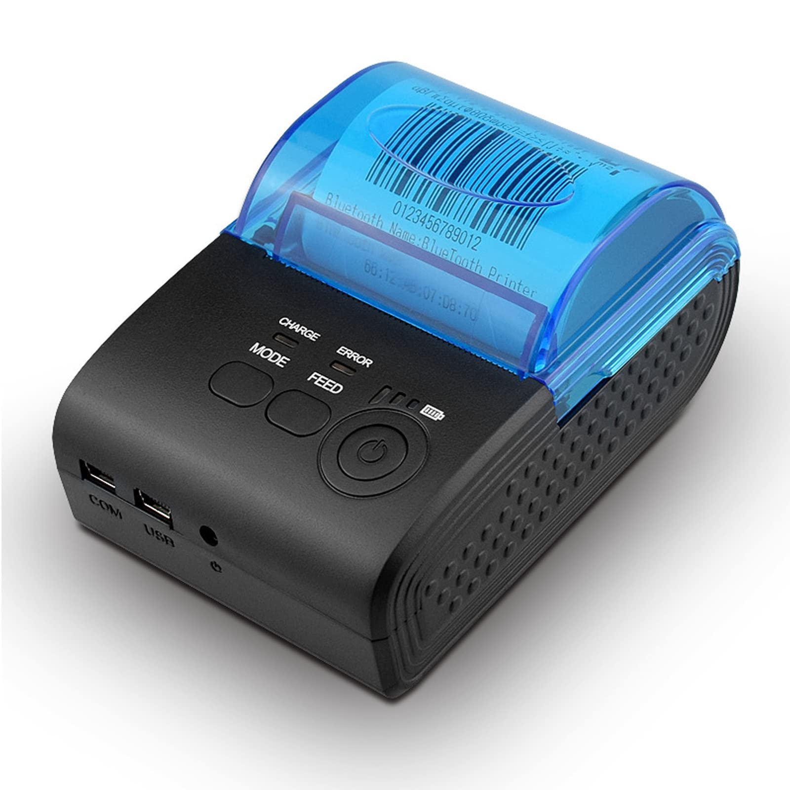 Wireless Bluetooth Thermal Printer - 48mm Mini Desktop Label & Shipping Bill Printer with USB/Serial Port WiFi - Compatible with iOS Android Windows (90mm/sec) - US Plug - Perfect for Home Office, Small Business & E-commerce Shipping Labels