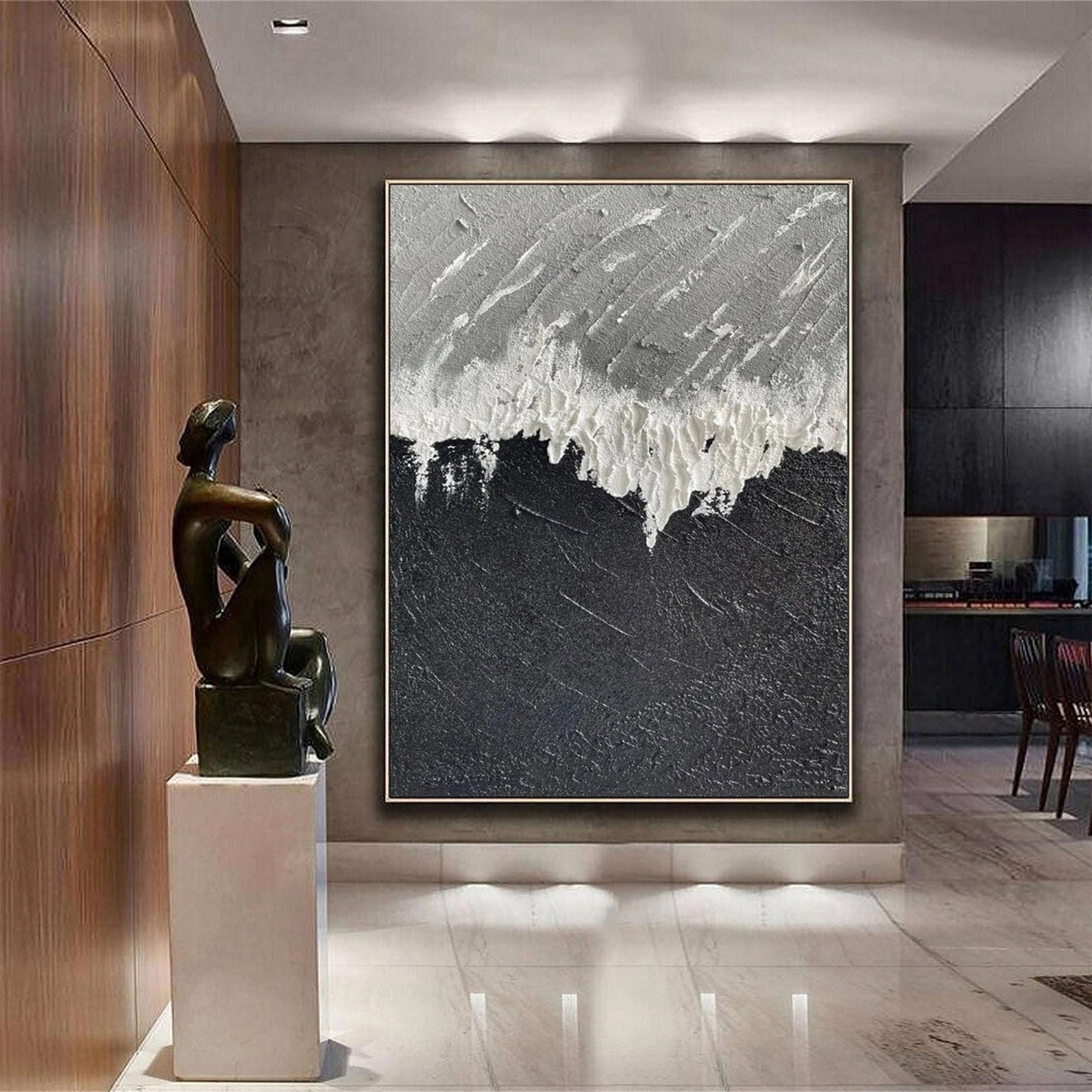 Ocean and Sky Painting #OS 113 - Handmade Canvas Wall Art for Home & Office Decor - Perfect for Living Room, Bedroom or Beach House