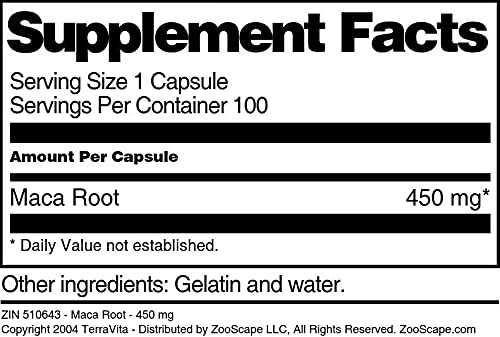 Organic Maca Root Capsules 450mg - 100 Count | Peruvian Maca Powder for Energy, Stamina & Hormonal Balance | Supports Men & Women's Health | Perfect for Workout, Stress Relief & Daily Wellness