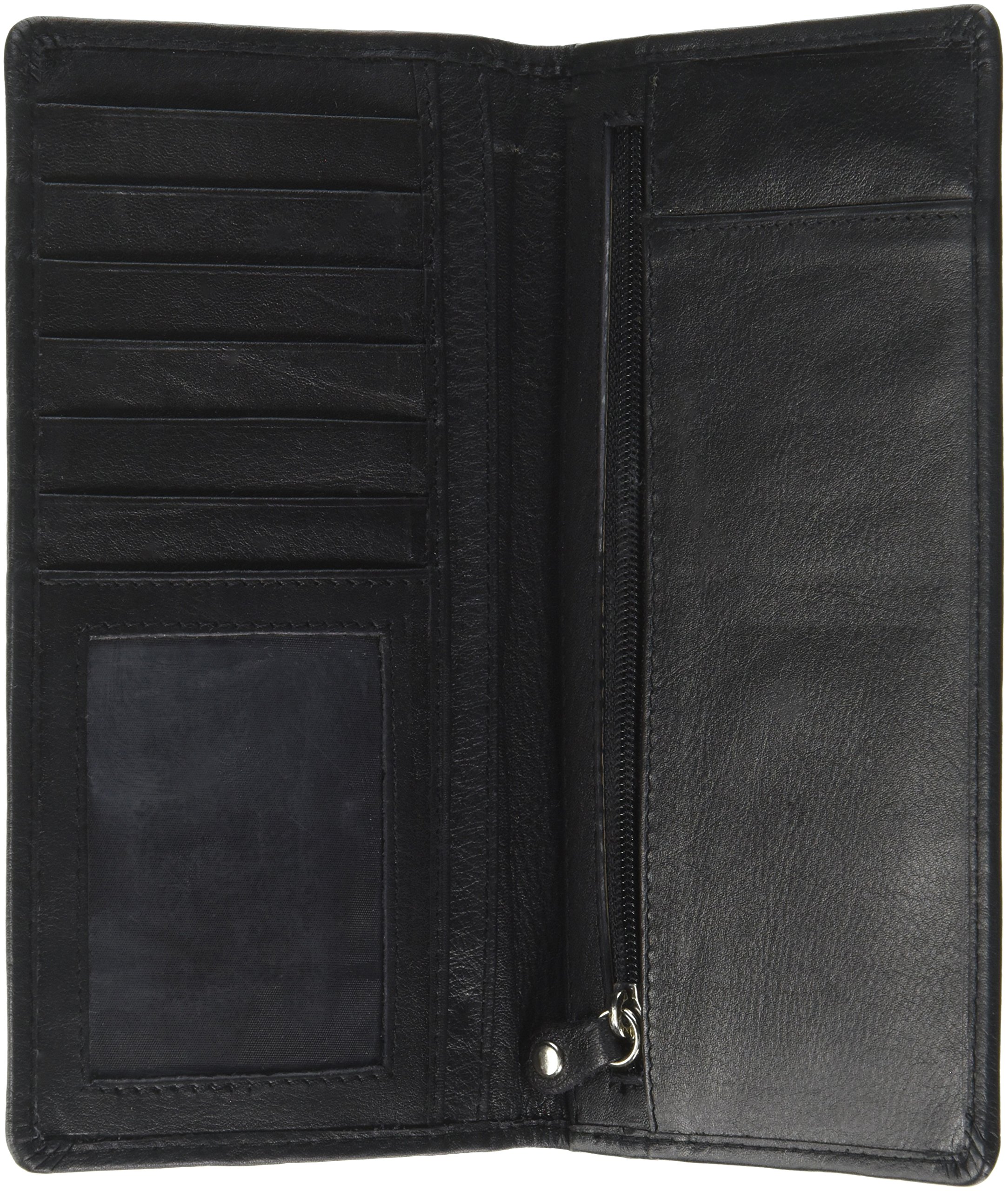 Genuine Leather NHL Checkbook Cover by Siskiyou Sports - Premium Wallet for Hockey Fans - Perfect for Game Days, Travel & Everyday Use