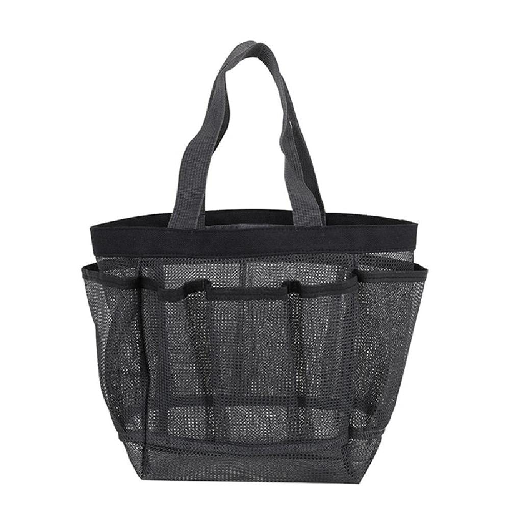 Portable Mesh Shower Caddy Tote Bag - Hanging Multi-Pocket Toiletry Organizer for Men & Women - Quick Dry Bath Storage for College Dorms, Beach, Gym, Camping & Travel Essentials