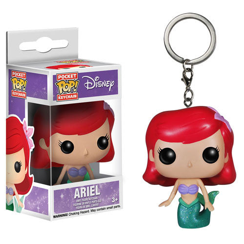 Disney The Little Mermaid Ariel Pocket Pop! Vinyl Keychain - Cute Collectible Figure for Bags, Backpacks & Gifts