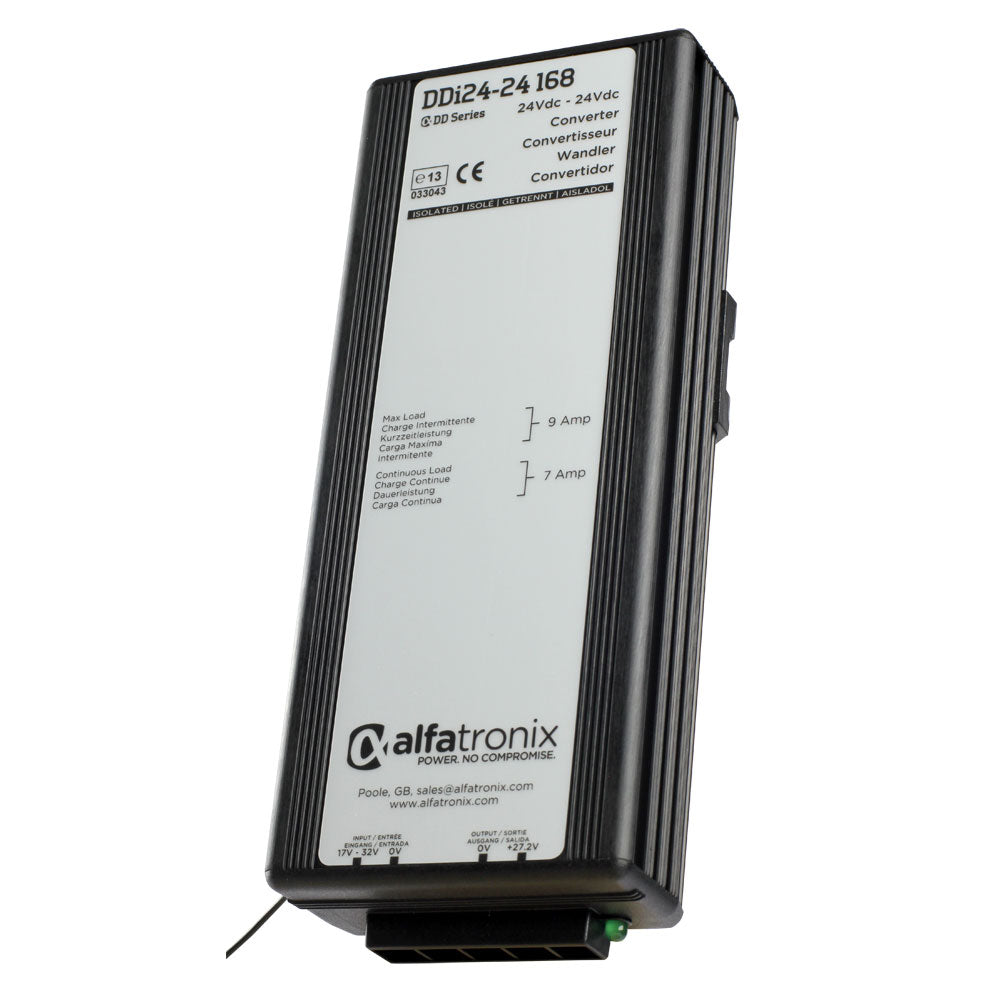Alfatronix DDi Series 24V Isolated DC-DC Converter 168W (7A) - Power Supply for Industrial Automation, Telecom Equipment & Renewable Energy Systems