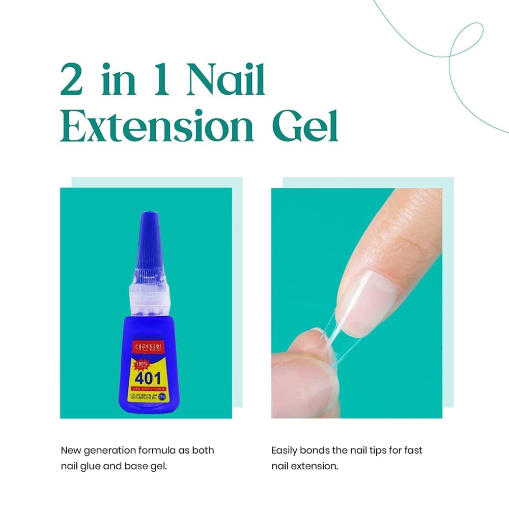 INOG 2-in-1 Nail Kit with UV Lamp - 100Pcs Acrylic Nails for DIY Christmas Art