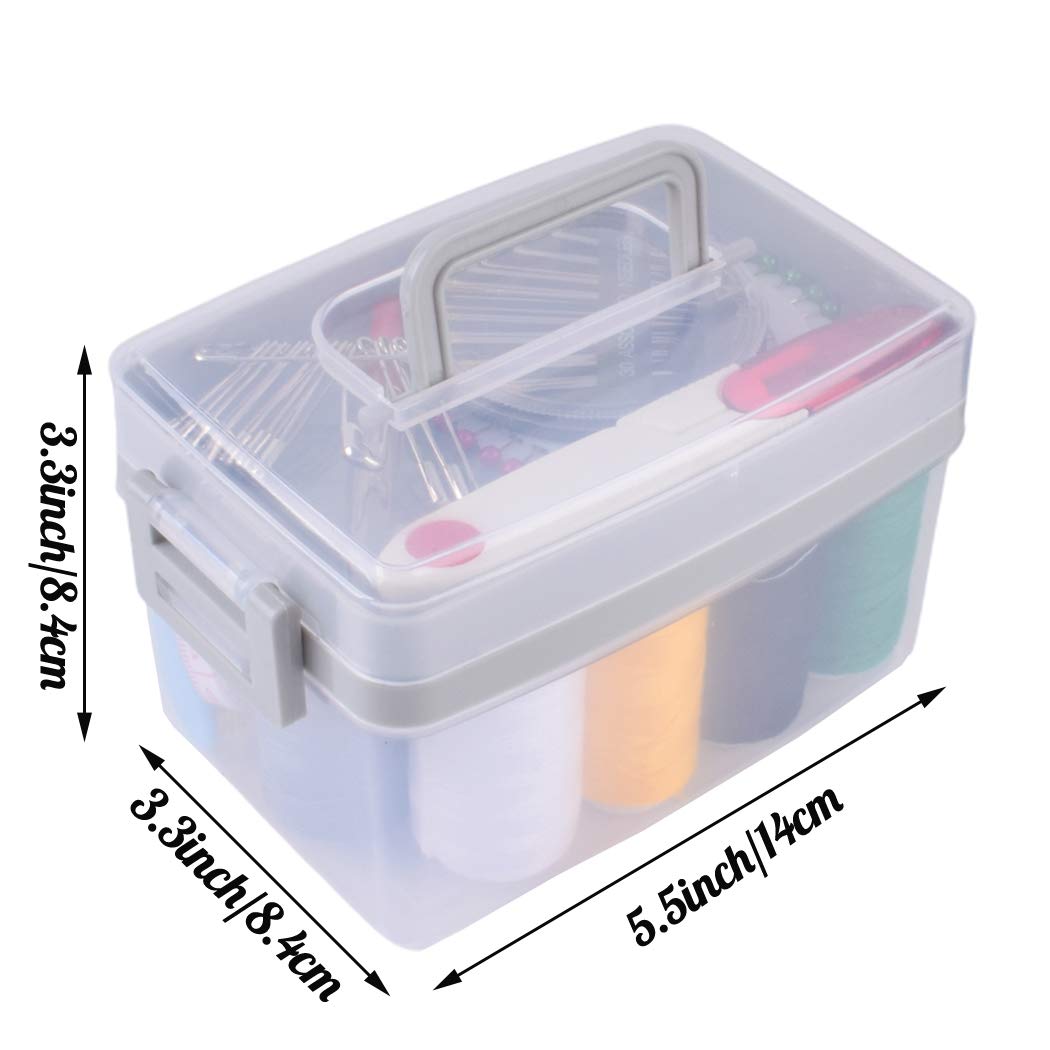 Premium Sewing Kit Set - 50pcs Portable Sewing Supplies for Beginners | Travel, Emergency Clothing Repairs & DIY Crafts | Includes Thread, Scissors, Needles, Tape Measure | Perfect for Home, Travel, Camping & Emergency Kits