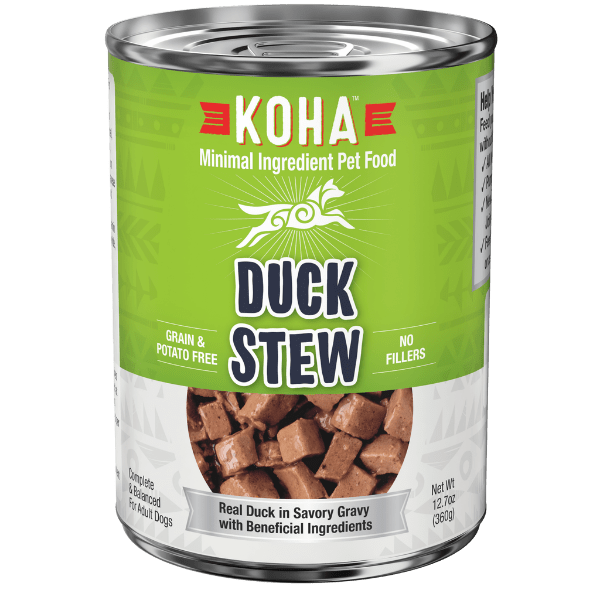 KOHA Duck Stew Canned Dog Food - Grain-Free, High-Protein Wet Food for Dogs - Perfect for Sensitive Stomachs & Picky Eaters - Ideal for Mealtime, Training Treats & Travel Feeding