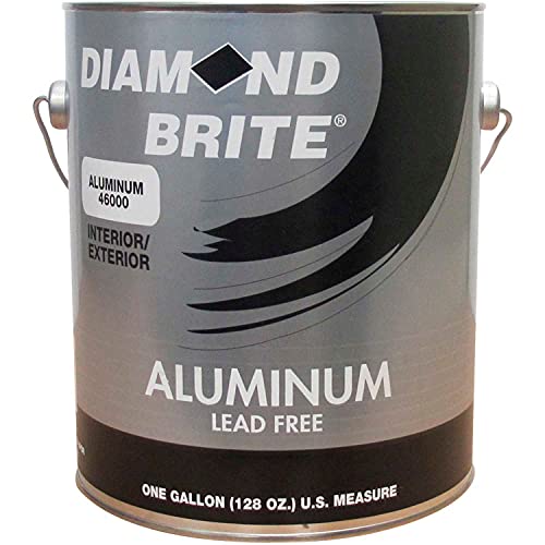 Diamond Brite Paint 46000 1-Gallon High-Performance Aluminum Paint for Metal Roofs, Siding & Outdoor Surfaces | Weather-Resistant & Durable Finish
