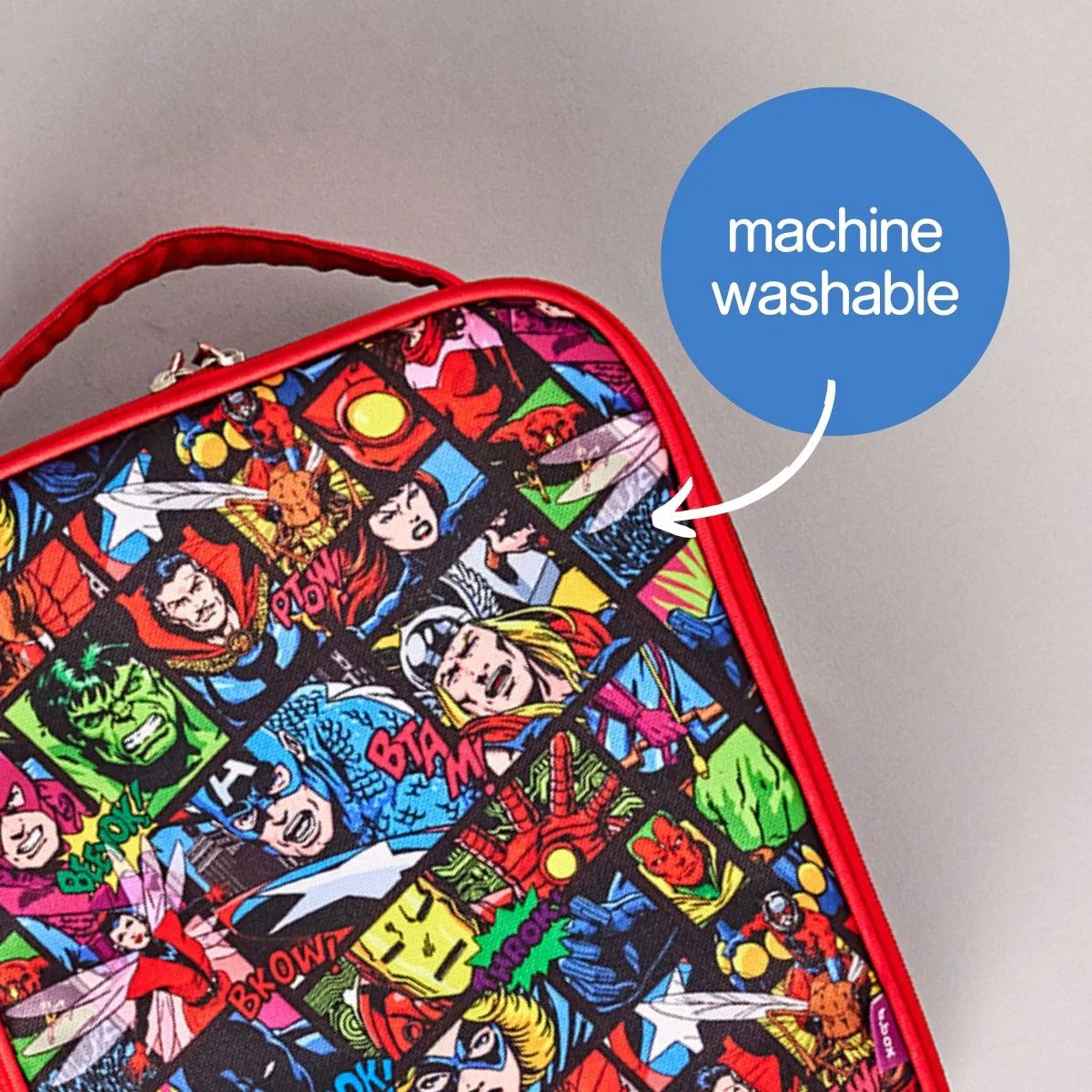 b.box Flexi Insulated Lunch Bag - Marvel Avengers Design | Leak-Proof Kids Lunch Box for School, Work & Picnics | BPA-Free Thermal Food Container for Hot & Cold Meals