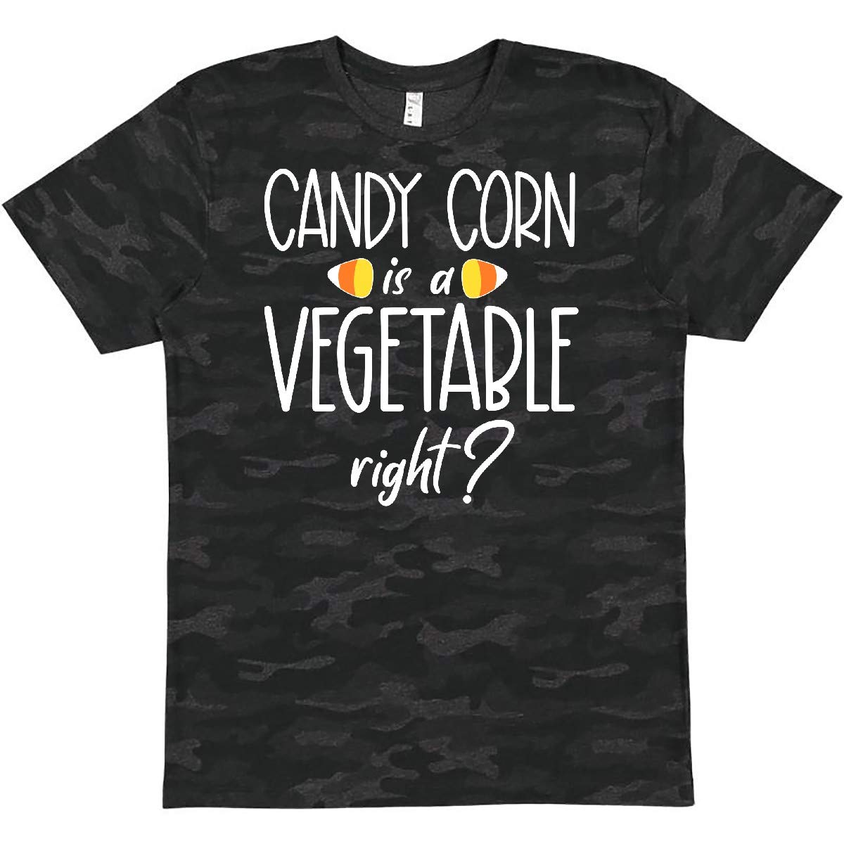Inktastic Halloween Candy Corn is a Vegetable, Right? Funny Halloween T-Shirt for Men & Women - Perfect for Costume Parties, Trick or Treating & Spooky Season Outfits