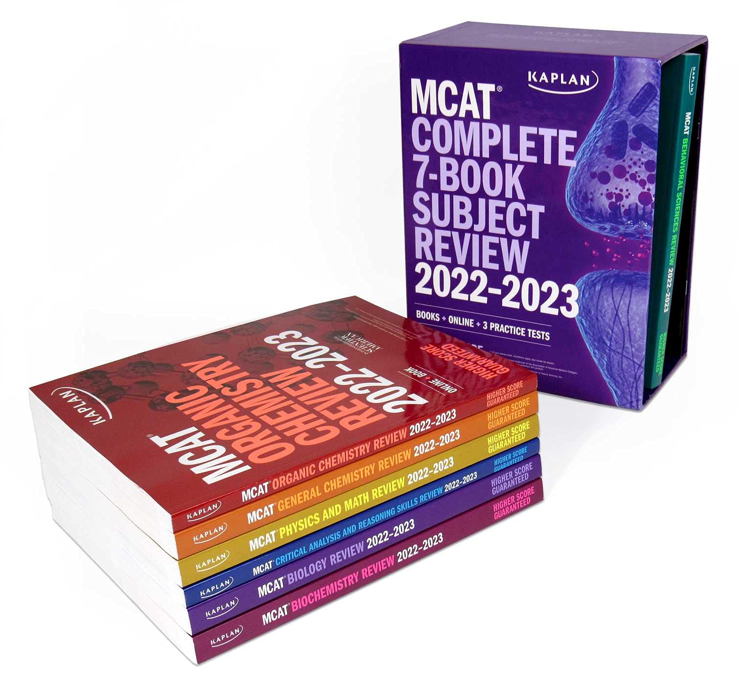 Kaplan MCAT Complete 7-Book Subject Review 2022-2023 with Online Course & 3 Practice Tests | Comprehensive Study Guide for Medical College Admission Test Prep | Ideal for Pre-Med Students & Self-Study