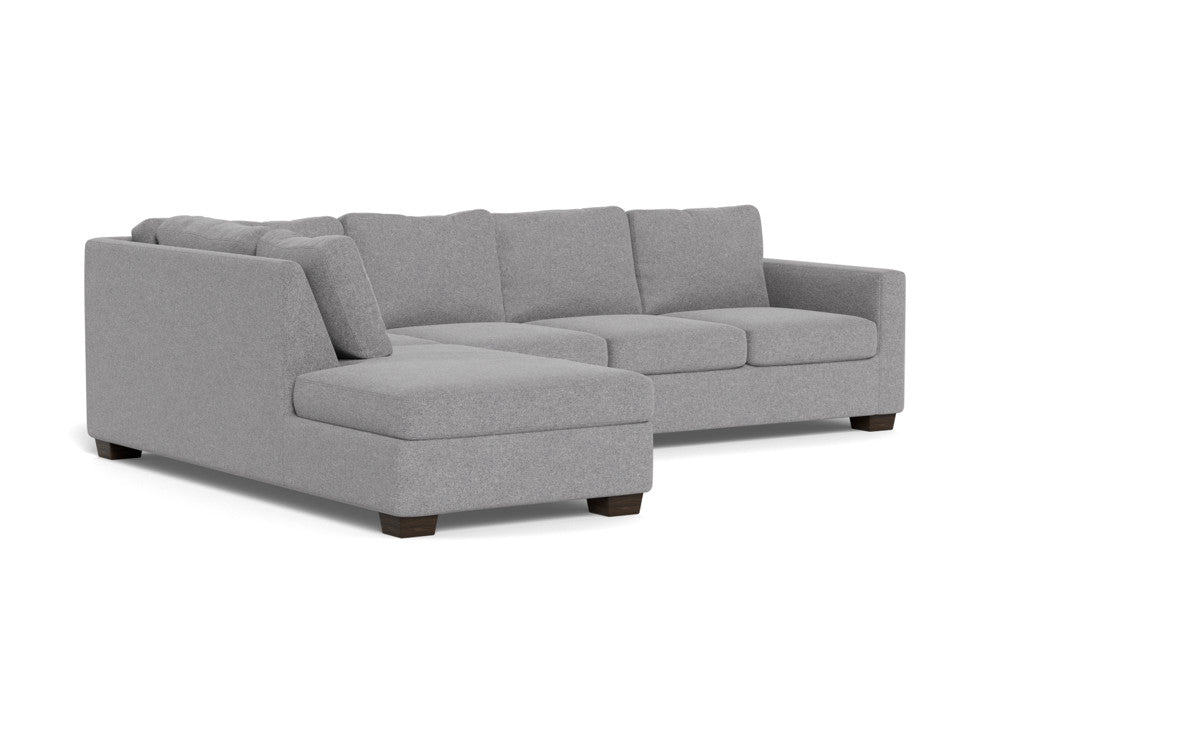 Track 121 Left Chaise Sleeper Sectional Sofa - Modern L-Shaped Convertible Couch with Pull-Out Bed for Living Room, Guest Room & Small Spaces