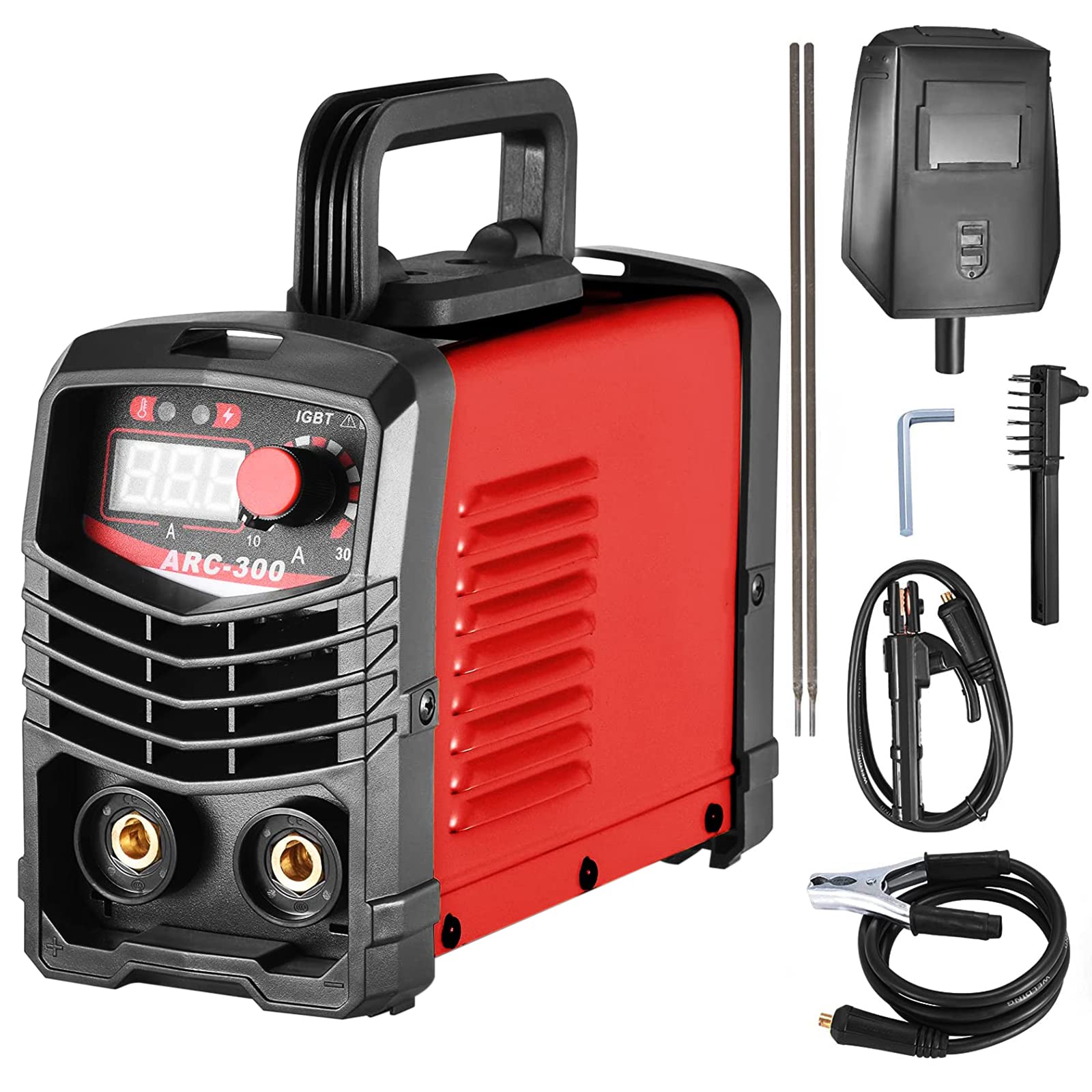 Upgraded ARC300A 110V Portable IGBT Welding Machine with Digital LCD Display - Hot Start, Anti-Stick - Perfect for Home DIY Projects, Metal Repairs & Small Welding Jobs